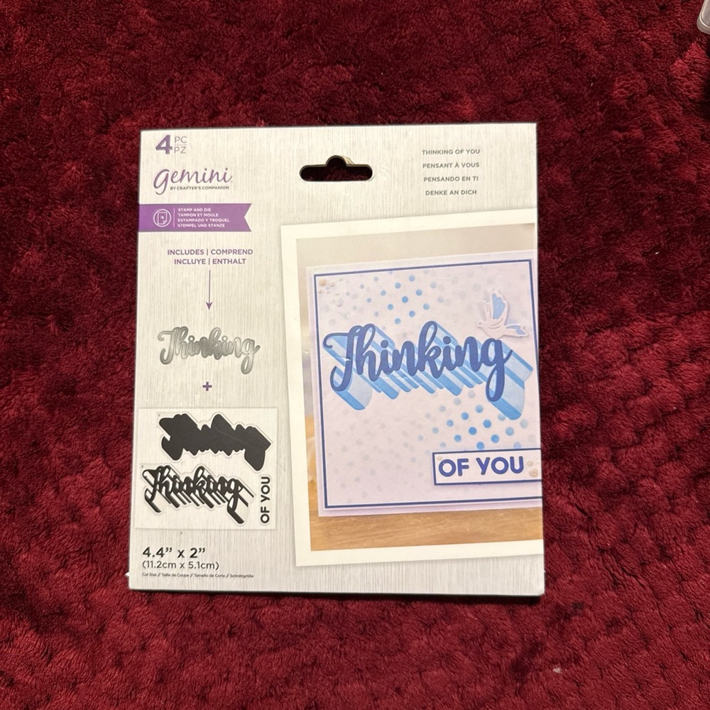 Thinking of You Card Making Set - Blue and White
